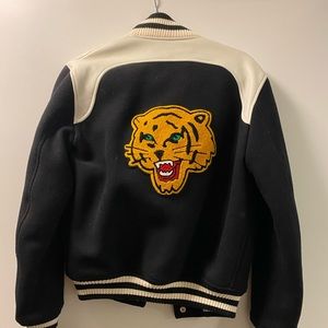 Sandro Tiger Patch Varsity Jacket